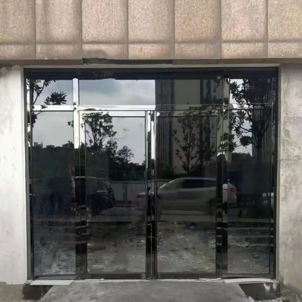 不銹鋼方管地簧門(mén)